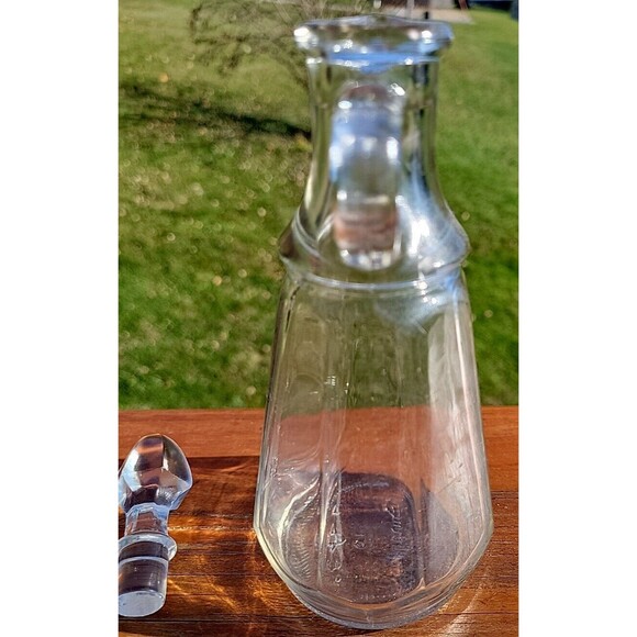 Vintage Duraglas Cruet with Stopper Clear Glass Crafting MCM Vinegar Oil - Picture 5 of 12